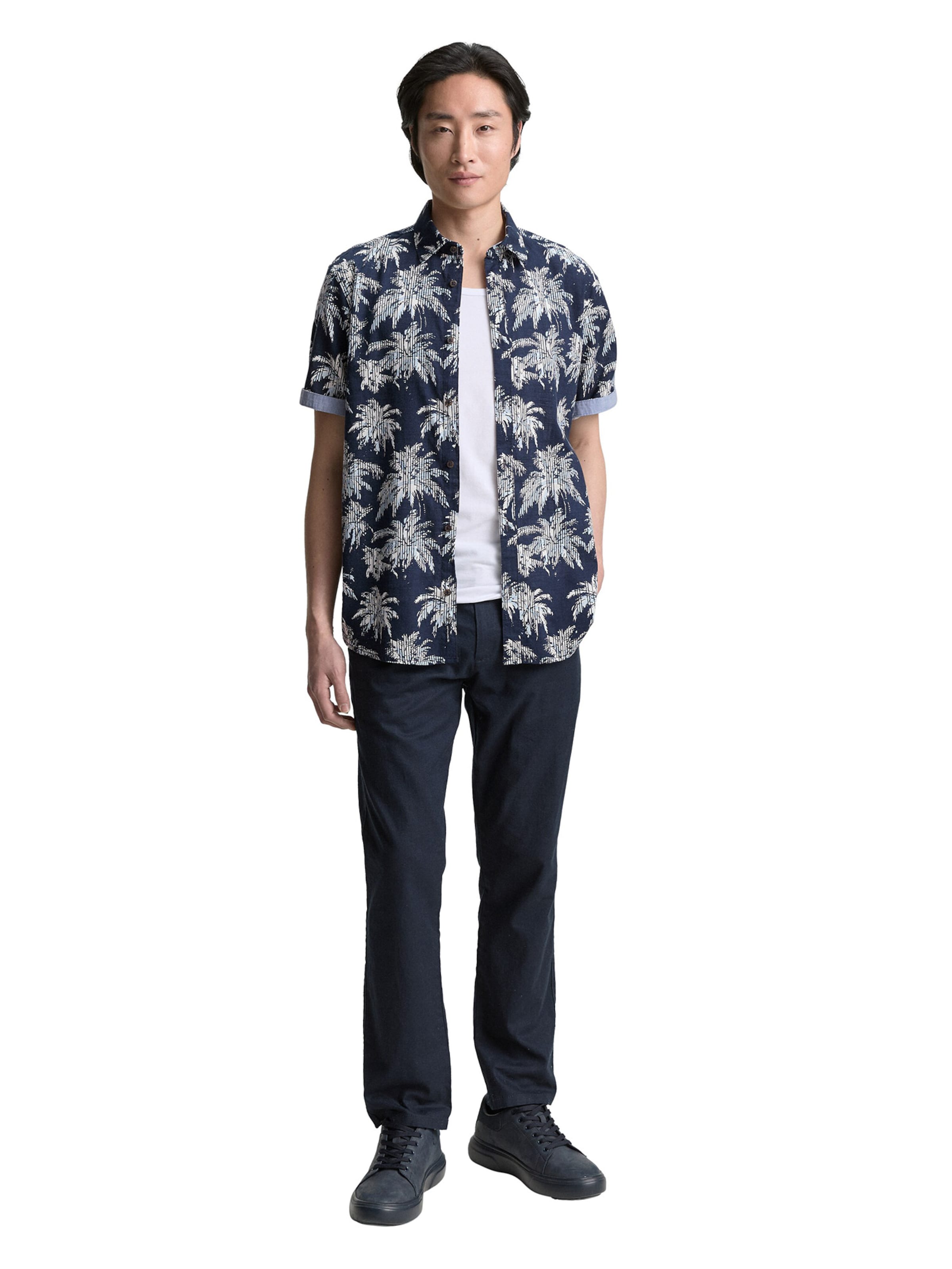 TOM TAILOR Средняя посадка Рубашка в Синий