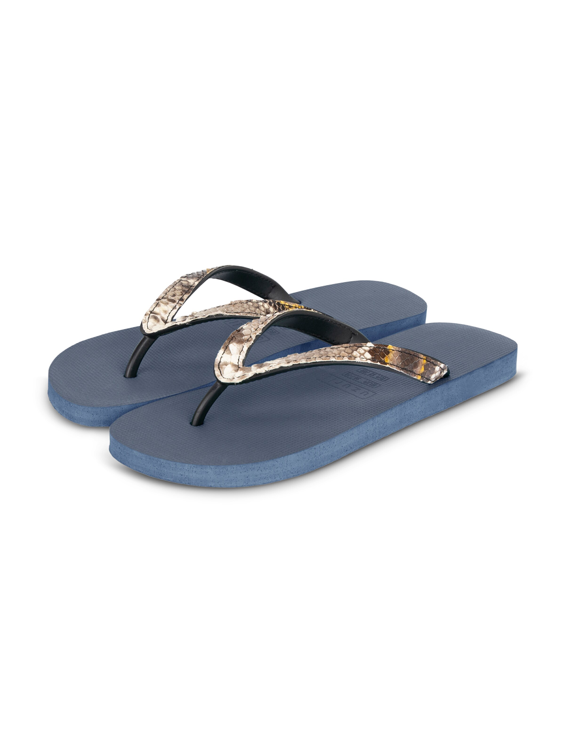Uzurii Luxury Footwear Zehentrenner 'Python' in Braun