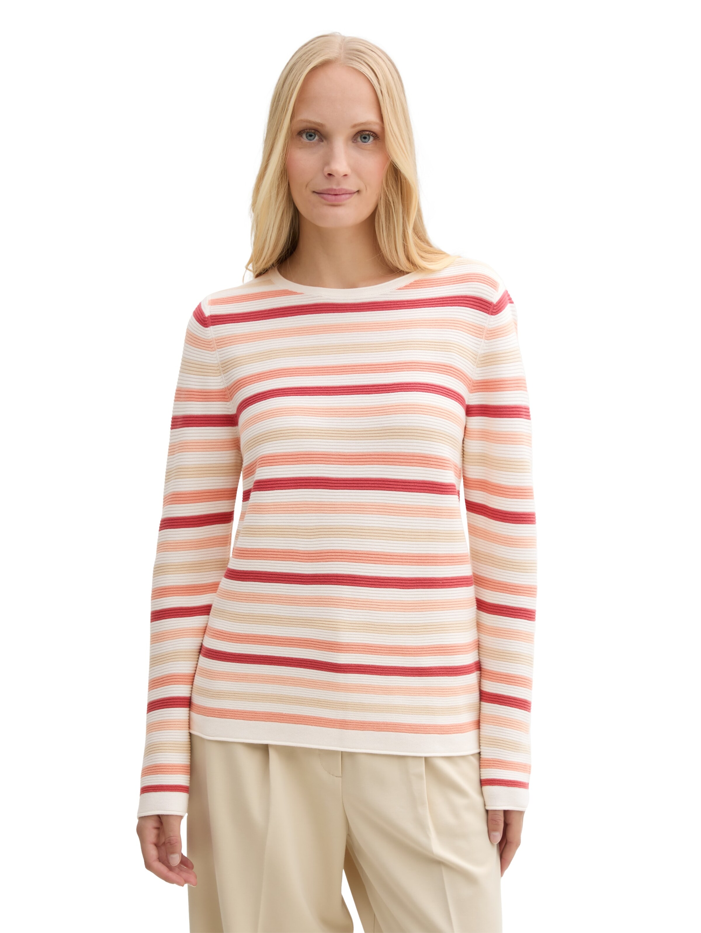 Pulover de la TOM TAILOR pe portocaliu: față