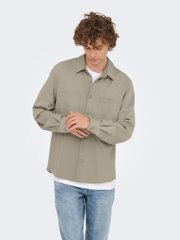 Only & Sons Comfort Fit Skjorte 'MARK' i grå: forside