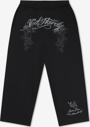 Ed Hardy Wide Leg Housut värissä musta: etupuoli