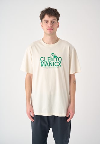 Cleptomanicx Shirt 'Feinkost' in Beige: front