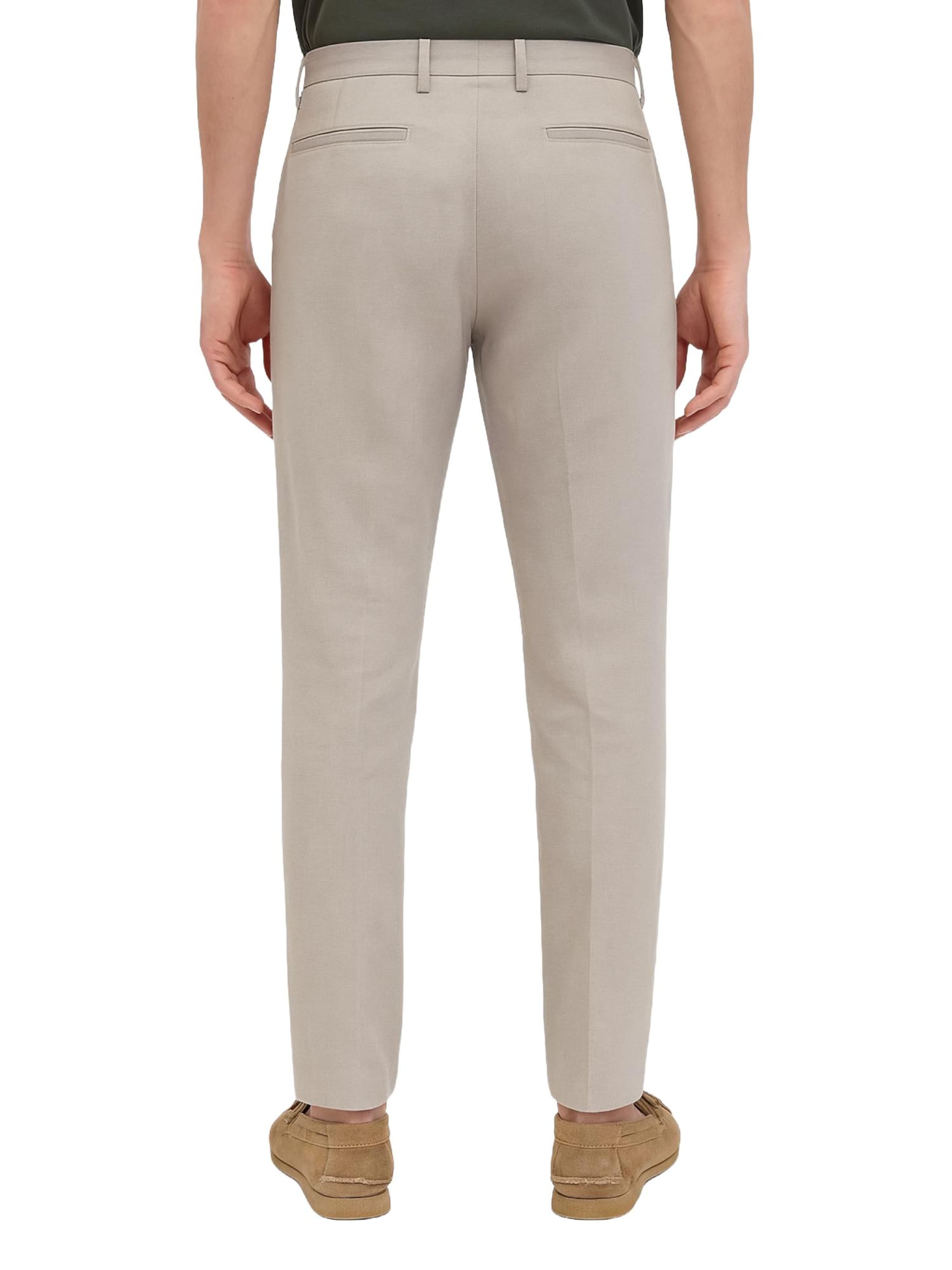 Ramsey Regular Pleat-Front Pants in Beige