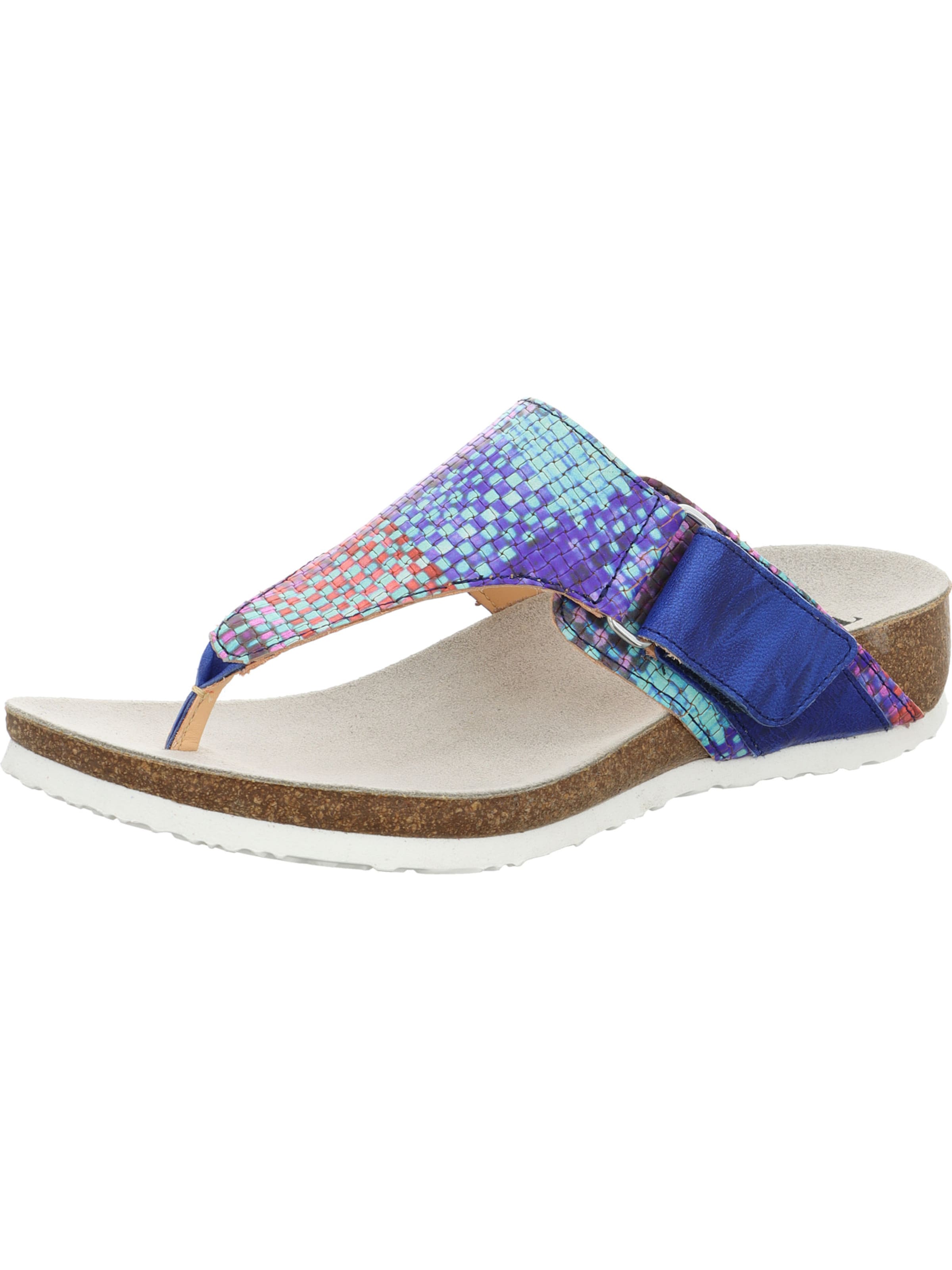 THINK! T-Bar Sandals 'Julia' in Blue: front