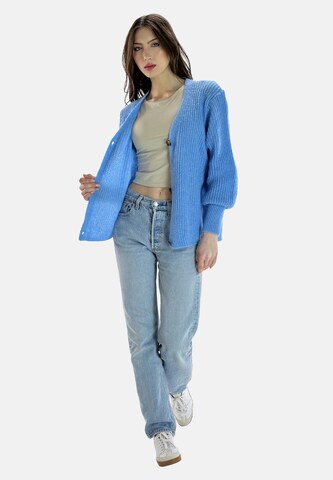 Elara Gebreid vest in Blauw