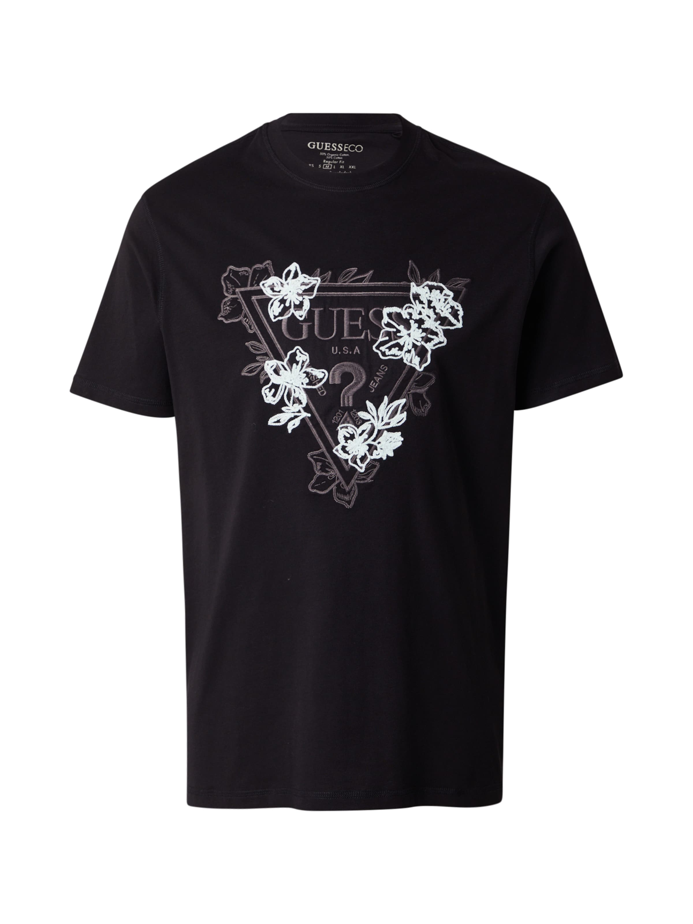 GUESS Μπλουζάκι σε μαύρο: μπροστά