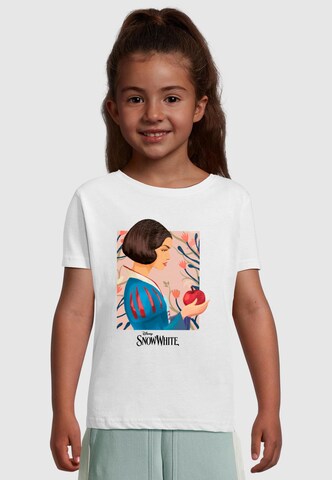 ABSOLUTE CULT Shirt 'Snow White - Apple and Flowers' in Weiß: Vorderseite