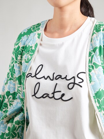 CATWALK JUNKIE Футболка 'Always Late' в Белый