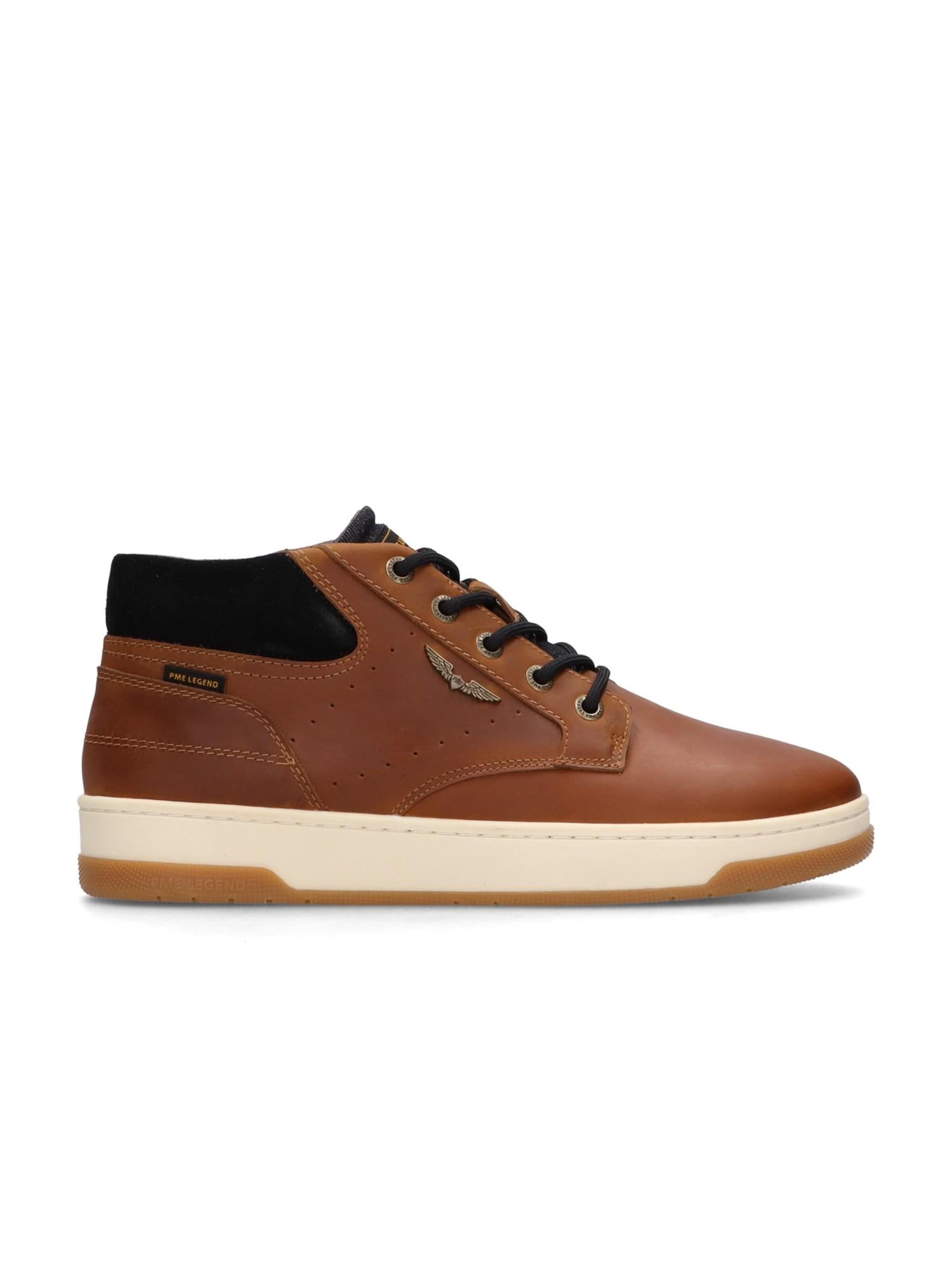 PME Legend Låg sneaker 'Porter sneaker in waxed leather' i brun: framsida