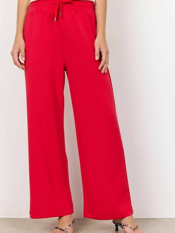 Soyaconcept Wide leg Pants ' SC_BANU ' in Red: front