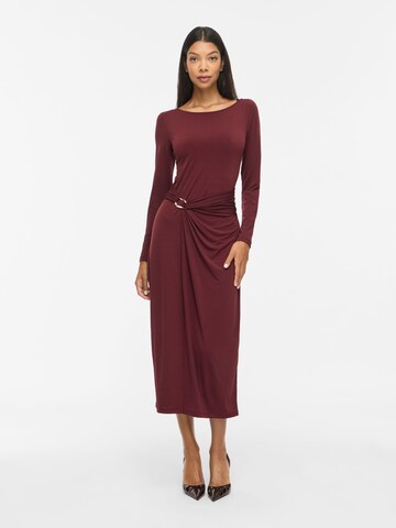 VILA VIJUSTINE Langarm Maxikleid in Rot: Vorderseite