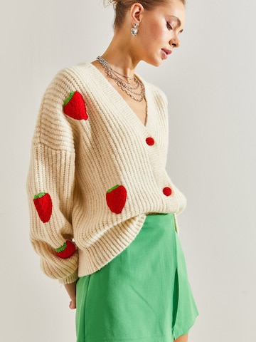 Bianco Lucci Cardigan i beige