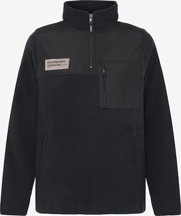 Pullover ' OXNETE HALFZIP ' di Oxmo in nero: frontale