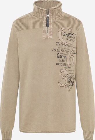 CAMP DAVID Sweater in Brown: front