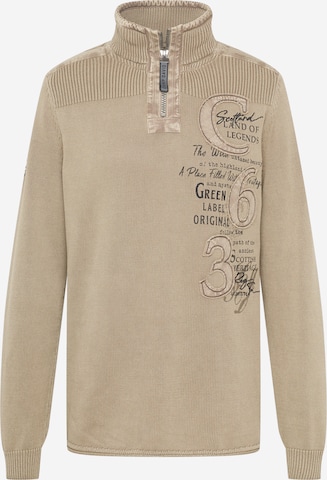 CAMP DAVID Sweater in Brown: front