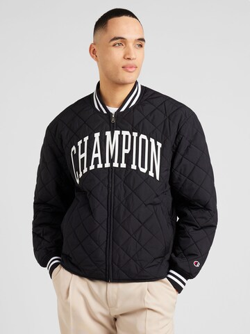 Champion Authentic Athletic Apparel - Chaqueta de entretiempo en negro: frente