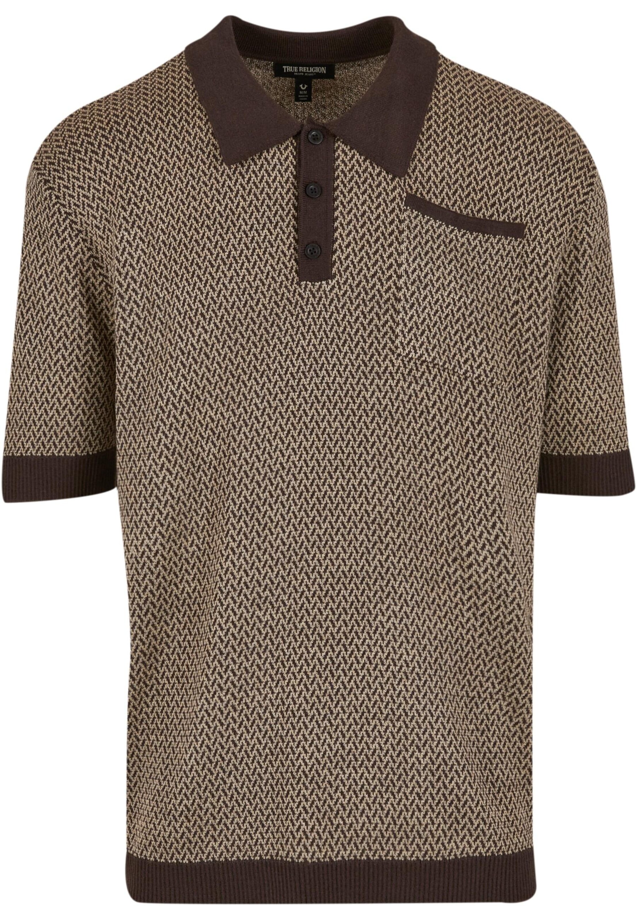 T-Shirt True Religion en marron : devant