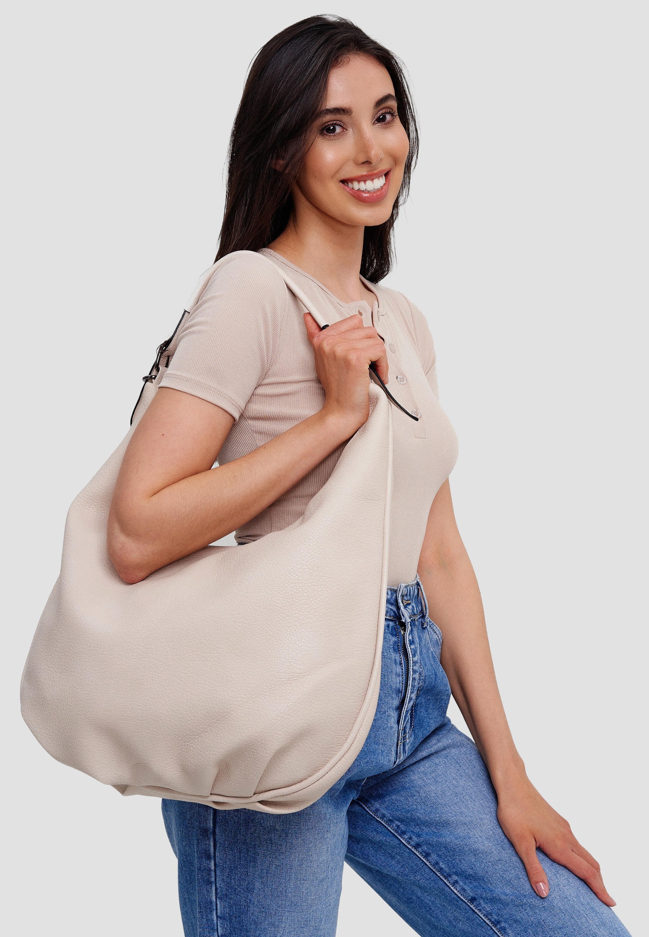 Frauen Taschen & Rucksäcke HARPA Handtasche in Beige - MB39982