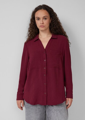 QS Blouse in Rood: voorkant
