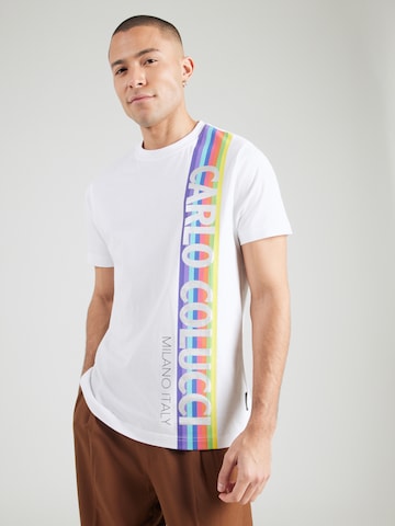 Carlo Colucci T-shirt i vit: framsida
