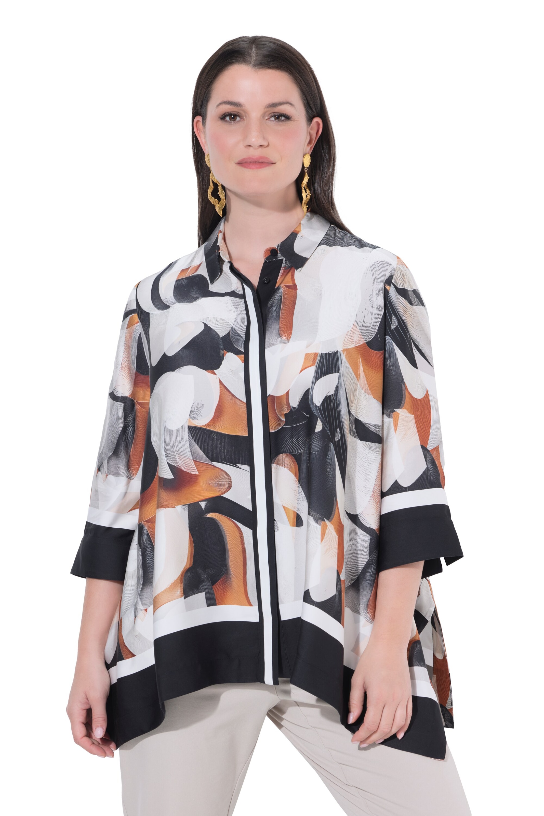 Ulla Popken Bluse in Mischfarben: Vorderseite