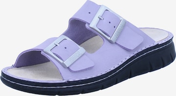 Finn Comfort Mules 'CAYMAN SOFT' in Purple: front