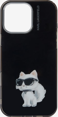 melns Karl Lagerfeld Viedtālruņa maciņš 'iPhone 16 Pro Max': no priekšpuses