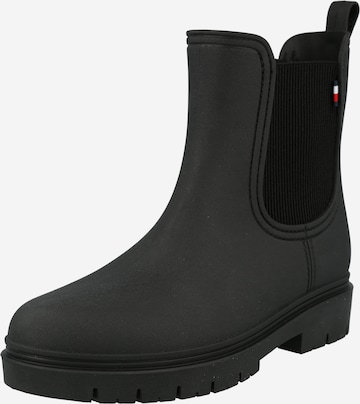 TOMMY HILFIGER Gummistiefel in Schwarz: predná strana