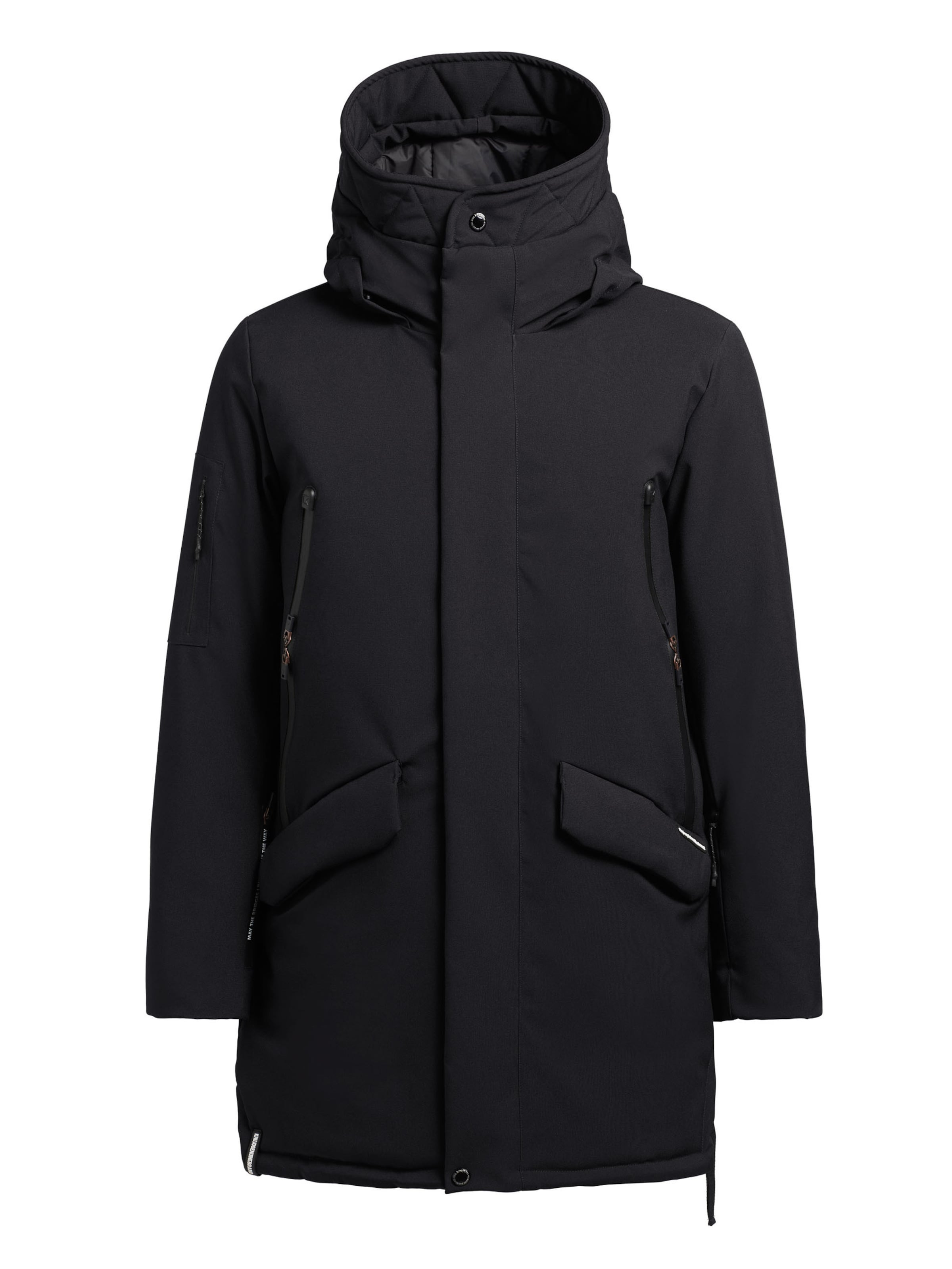 khujo Zimný kabát 'CARL2' - Čierna: predná strana