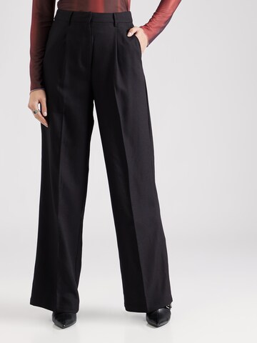 STUDIO SELECT Wide leg Trousers with creases 'Georgia' in Black: front