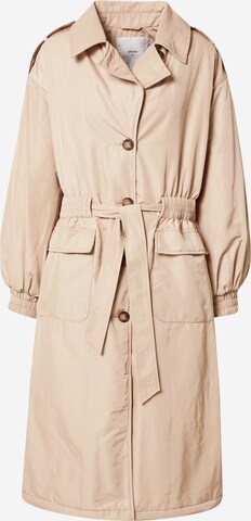 Manteau mi-saison minimum en beige : devant