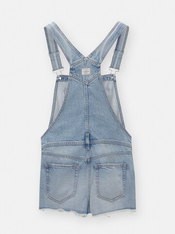 Pull&Bear Regular Dungaree jeans in Blue