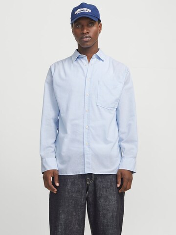 JACK & JONES - Ajuste confortable Camisa 'JORMARGATE' en azul: frente
