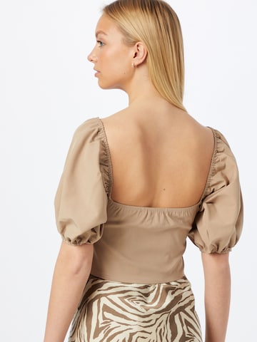 Femme Luxe Blouse 'FLO' in Brown