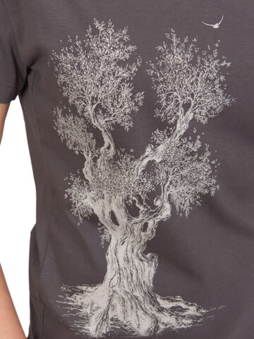 Life-Tree Oversizeshirt 'Olive Tree'‌‌‌‌‌ in Grau