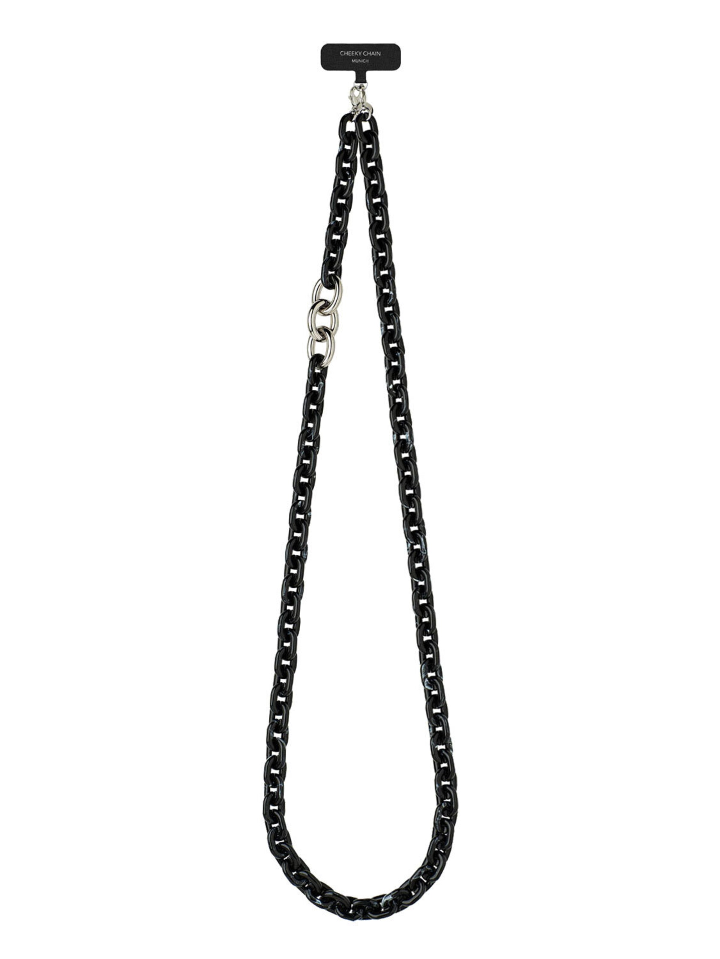 Cheeky Chain Munich Handykette 'Nova' in Schwarz: Vorderseite