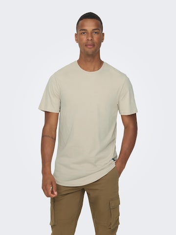 Only & Sons Regular Fit T-Shirt 'Matt' in Grau: predná strana