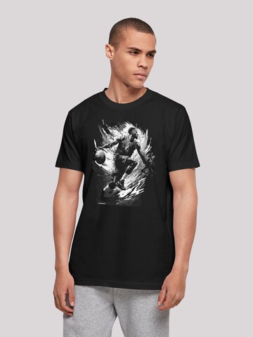 F4NT4STIC Shirt 'Basketball' in Zwart: voorkant
