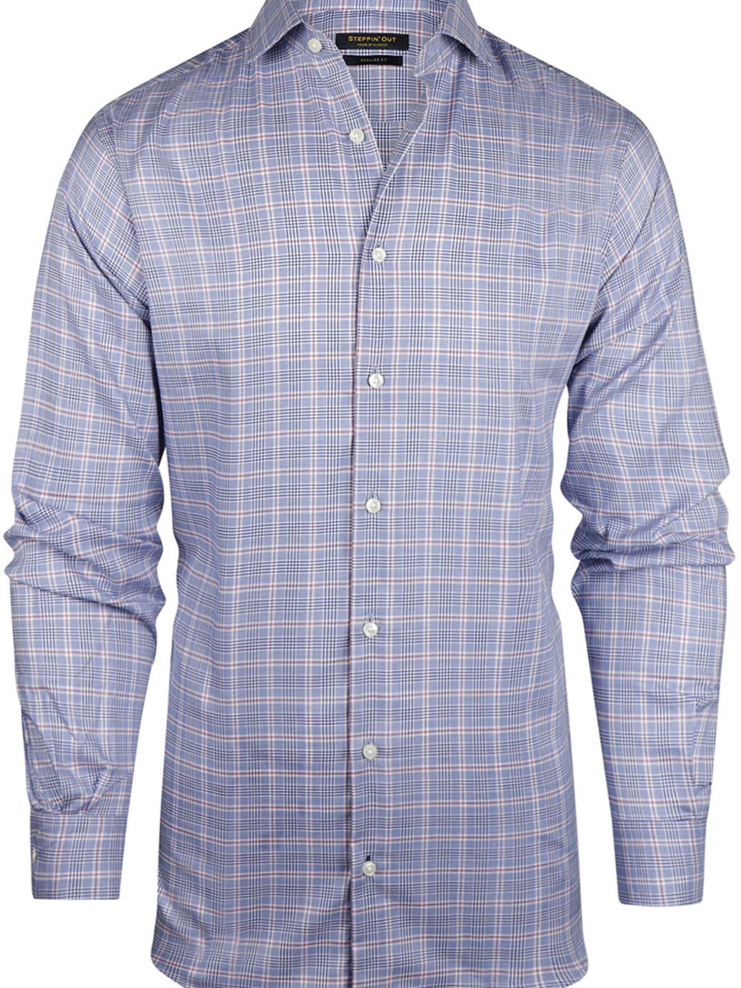 Steppin' out Regular fit Button Up Shirt in Blue: front
