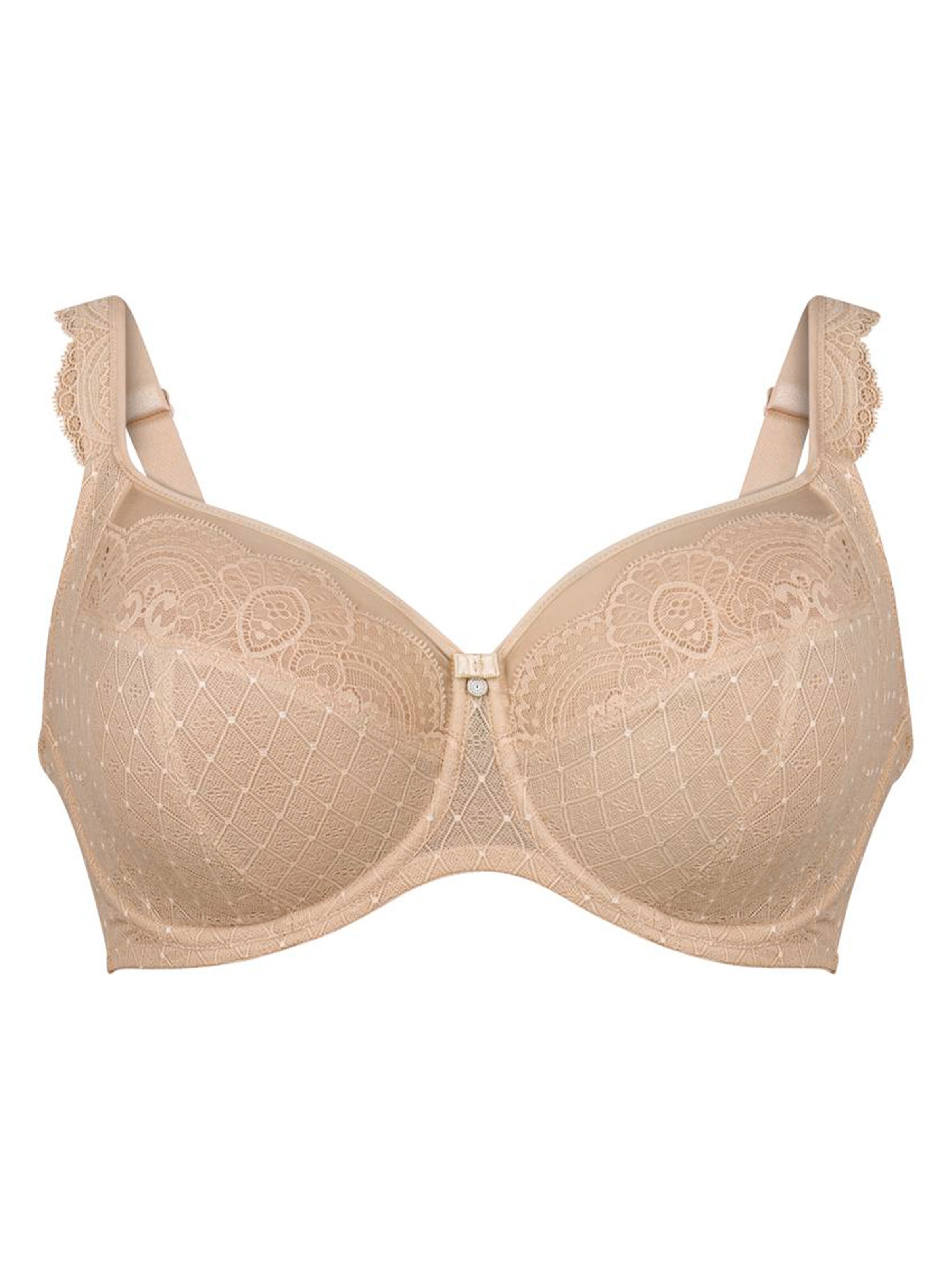 ROSA FAIA Minimiser Bra 'Selma' in Beige: front