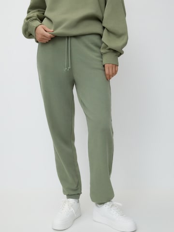 Pull&Bear Zúžený Kalhoty – zelená: přední strana