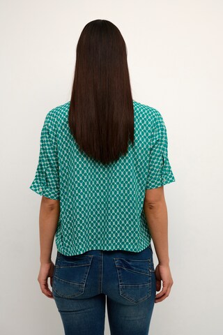 Cream Blouse 'Tiah' in Green