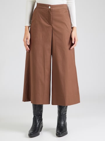 MAC Wide leg Παντελόνι 'CAROLINE' σε καφέ: μπροστά