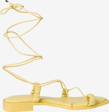 TAMARIS T-Bar Sandals in Yellow