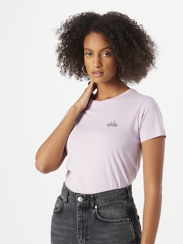 T-shirt 'Daisycycle' Iriedaily en violet : devant