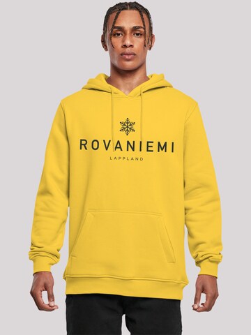 F4NT4STIC Sweatshirt 'Schneeflocke Winter Lappland' in Gelb: Vorderseite