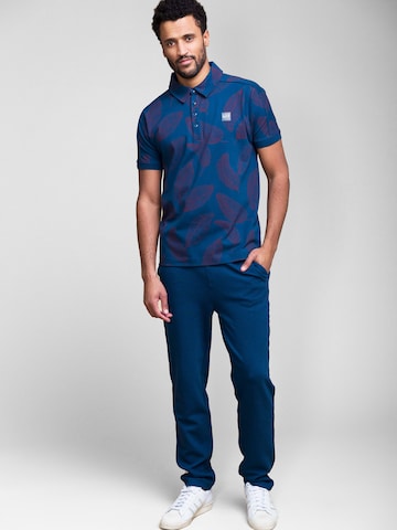 4funkyflavours Poloshirt 'Rose In The Dark' in Blau