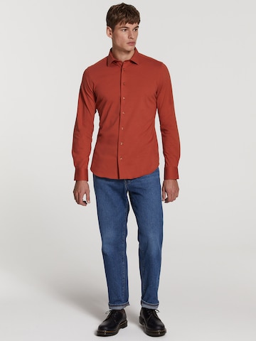 Coupe slim Chemise 'Pablo' Shiwi en marron