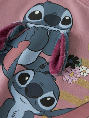 NAME IT Sweatshirt 'NMFJINNY STITCH' i lila