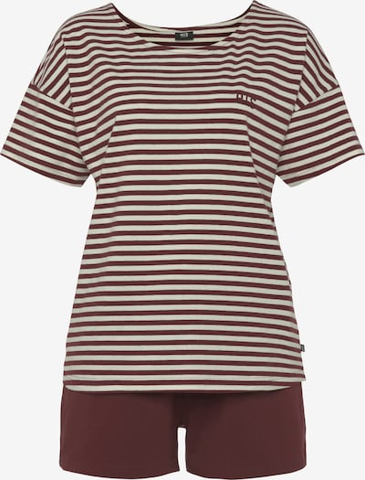 Pižama su šortais iš H.I.S, spalva – vyšninė spalva / vilnos balta, Prekių apžvalga